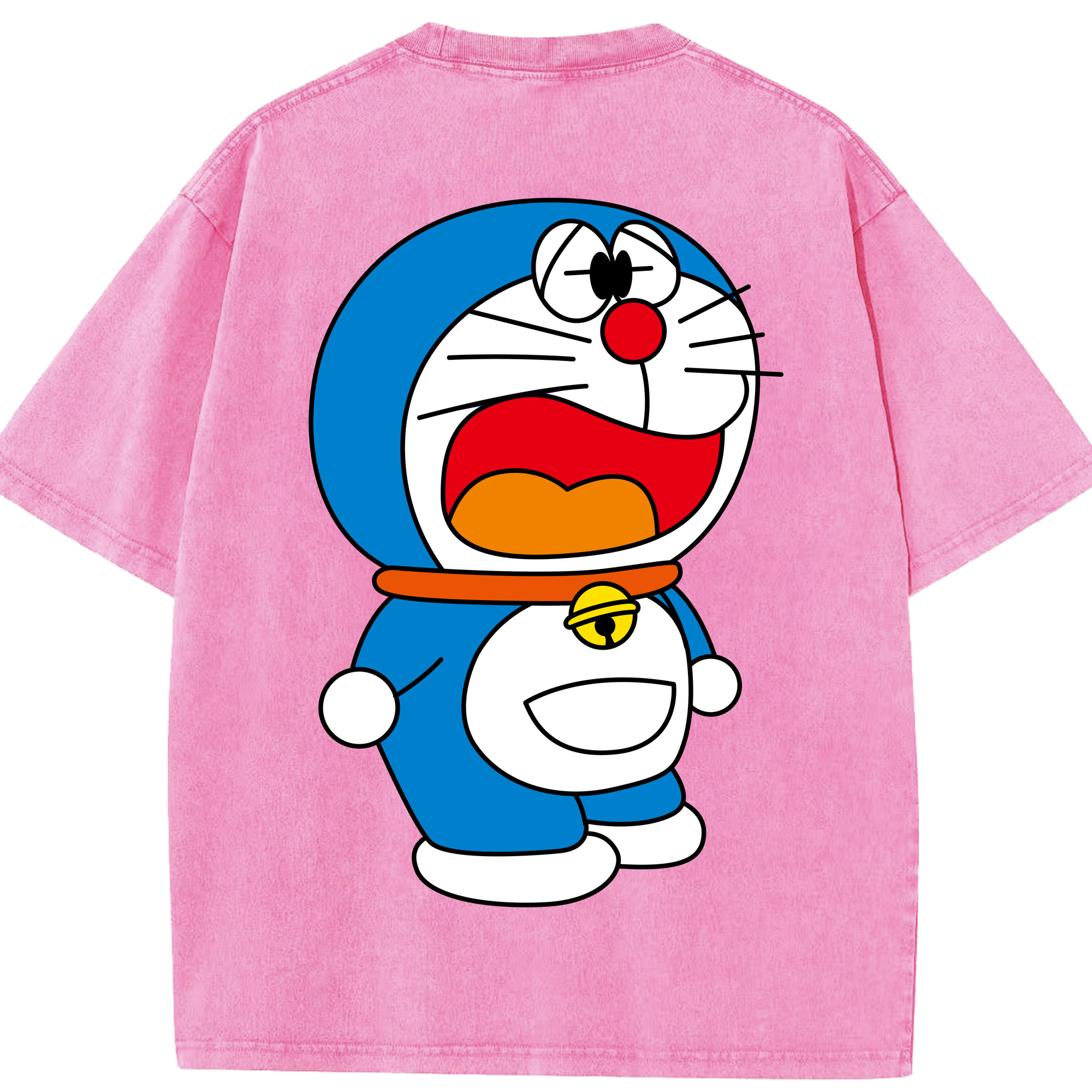 （画像用） ドラえもん Doraemon 綿100% ヴィンテージ風 半袖Tシャツ（背面プリント）